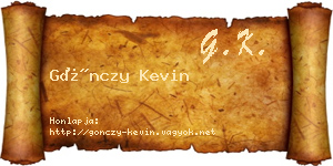 Gönczy Kevin névjegykártya